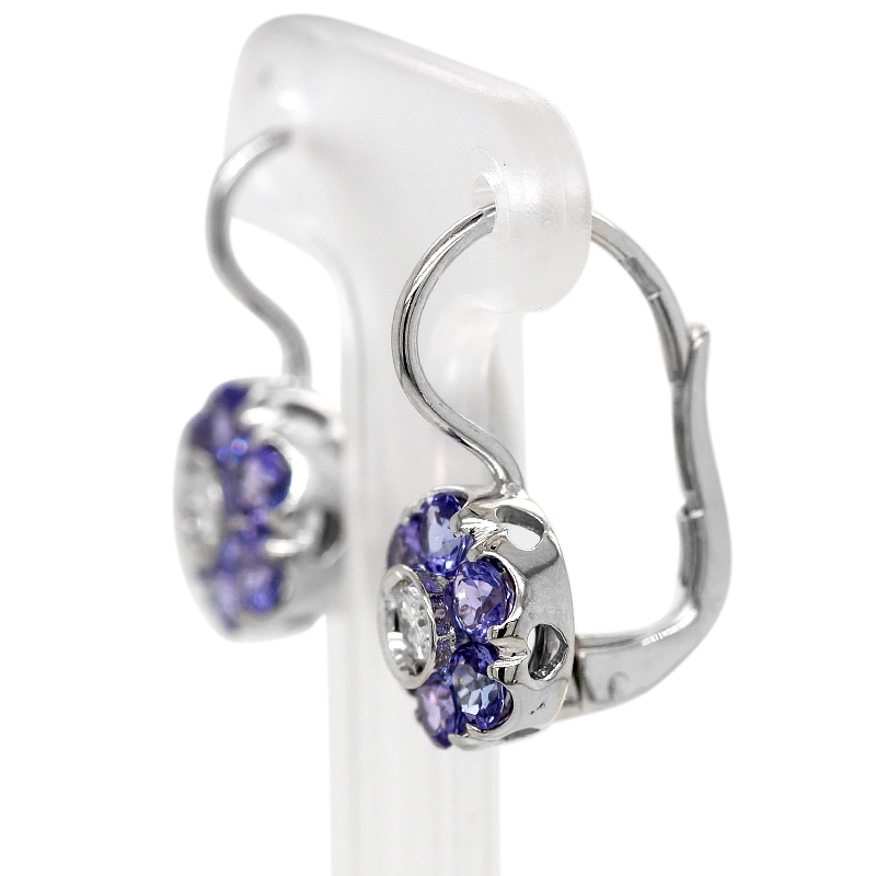 Tanzaniet Diamant Oorbellen (E204) - Afbeelding 4