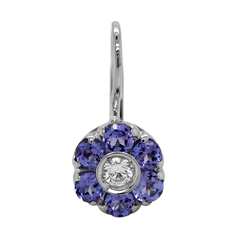 Tanzaniet Diamant Oorbellen (E204) - Afbeelding 5