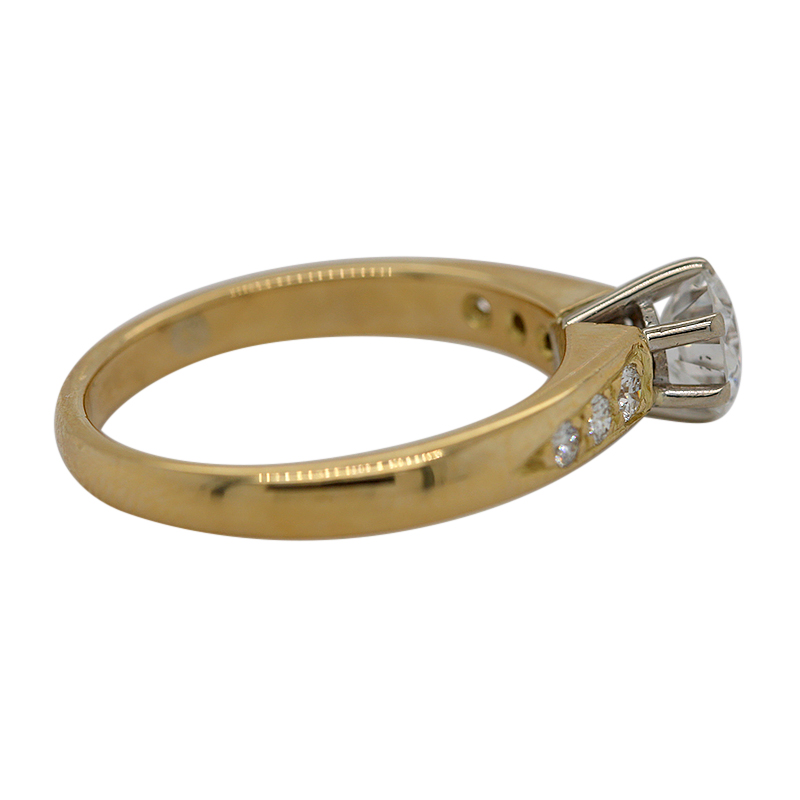 Solitaire met zijstenen (R1576) - Afbeelding 2