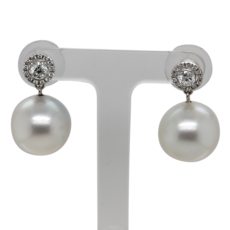 Oorbellen Akoya Parels en Diamant (E226) - Afbeelding 2