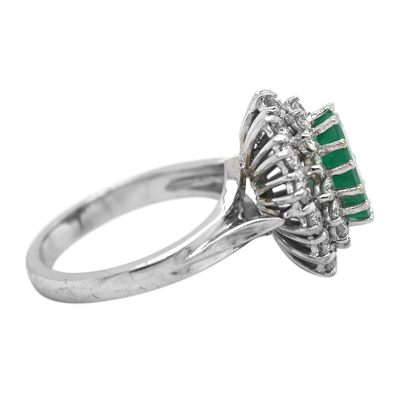 Smaragd Diamanten Ring (R1659) - Afbeelding 3
