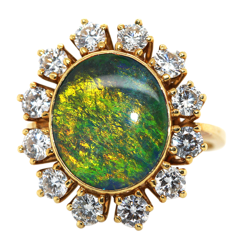 Opaal Diamant Entourage Ring (R1664) - Afbeelding 2