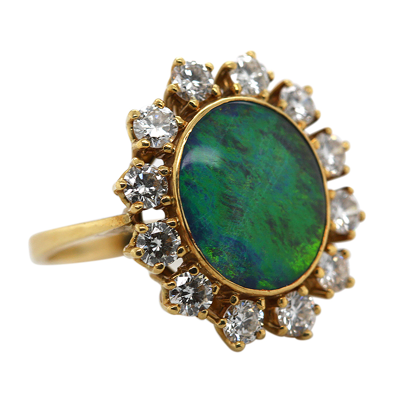 Opaal Diamant Entourage Ring (R1664) - Afbeelding 3