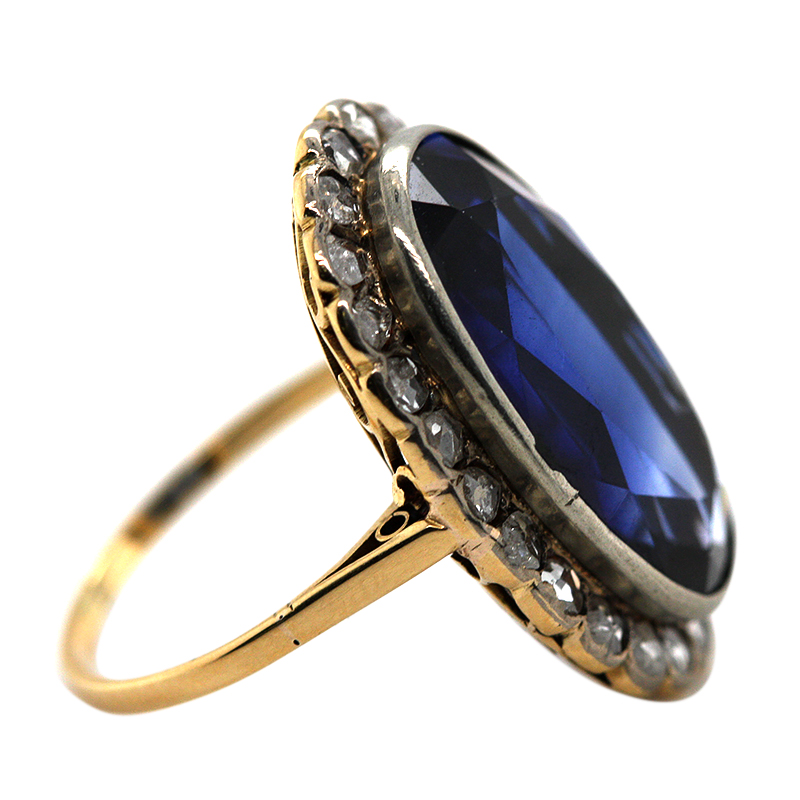 Vintage ‘Lady Di’ Ring (R1665) - Afbeelding 2