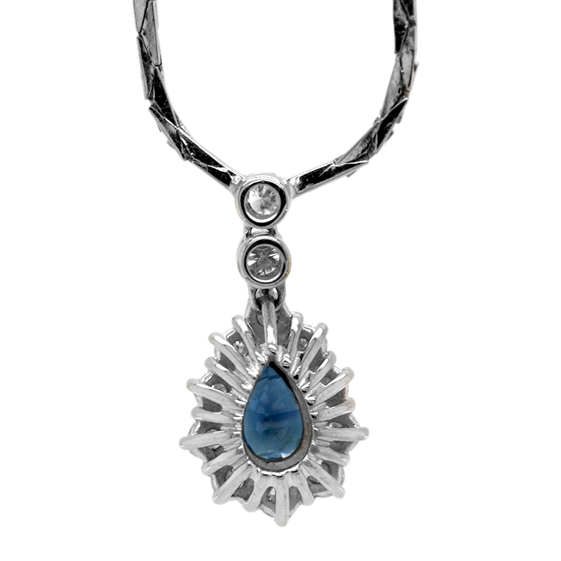 Saffier- en Diamantenketting (N112) - Afbeelding 5