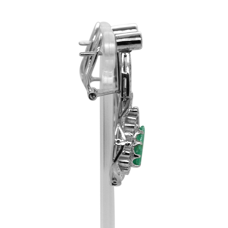 Oorbellen Smaragd Diamant (E243) - Afbeelding 2